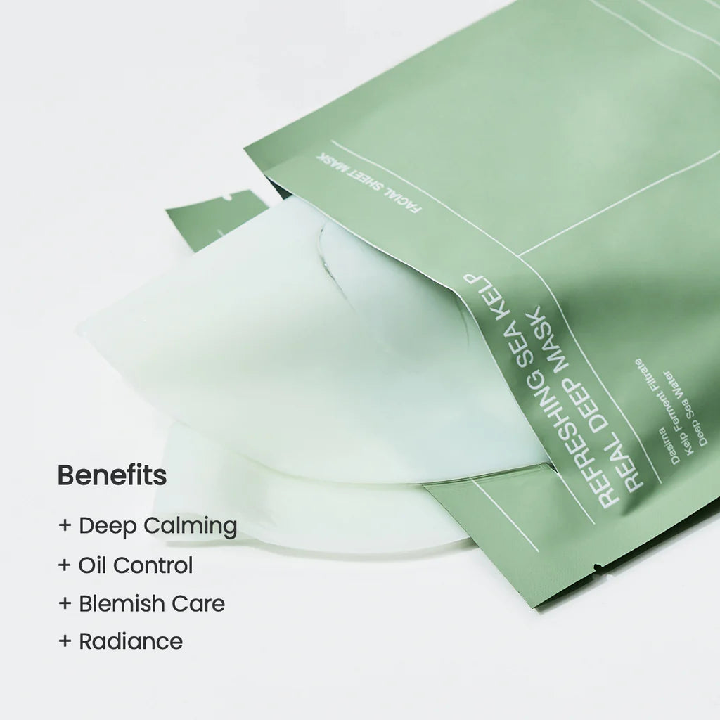4-Pack Refreshing Sea Kelp Face Mask