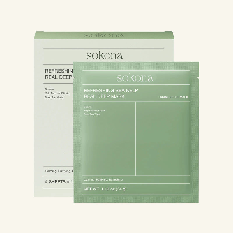 4-Pack Refreshing Sea Kelp Face Mask